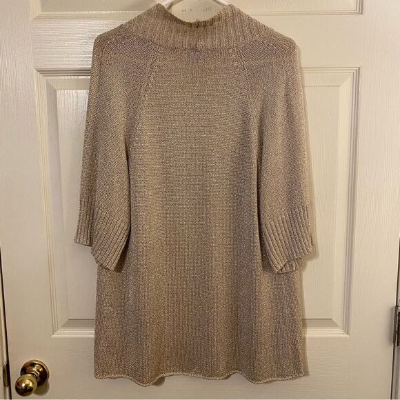 Talbots Gold Glittery Open Front Sweater - Picture 4 of 4